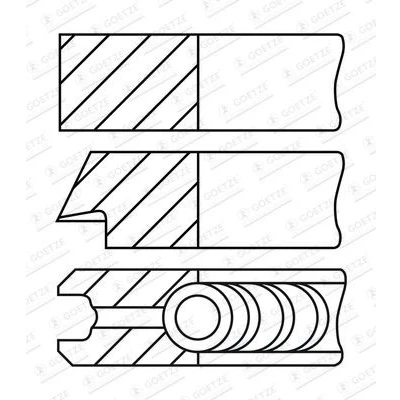 Afbeelding van GOETZE ENGINE 08 451500 00 Zuigerveer 71 PEUGEOT: 208 I Hatchback, CITROËN: C3 II