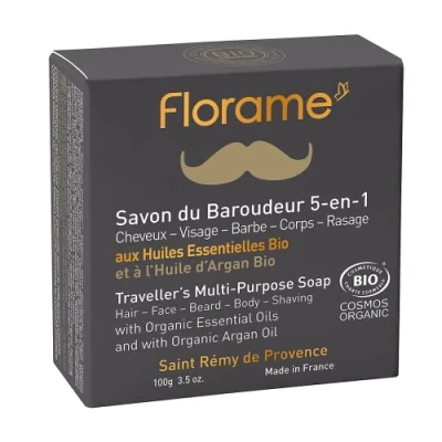 Afbeelding van Florame Homme Baroudeur Zeep 5 in 1 Biologisch 100 g