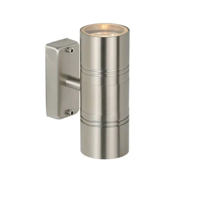Afbeelding van Lucide ARNE LED Wandlamp Buiten Ø 6,3 cm GU10 2x5W 2700K IP44 Mat chroom