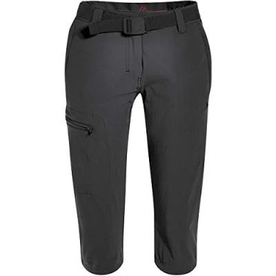 Afbeelding van Inara Slim Capri Wandelbroek Dames Black 990 48 Zwart
