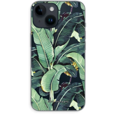 Afbeelding van Case Company® hoesje geschikt voor iPhone 14 Bananenbladeren Soft Cover Telefoonhoesje Bescherming aan alle Kanten en Schermrand