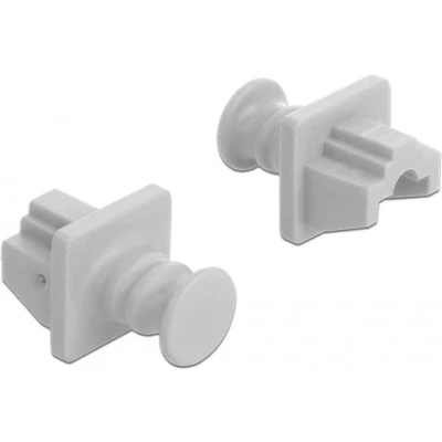 Afbeelding van RJ45 (m) afsluitcovers voor (v) poorten met ronde greep 10 stuks / wit