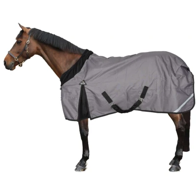 Afbeelding van HKM Outdoordeken Liberty 1200D Lichte voering Grijs/Zwart 115/165