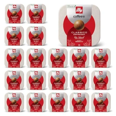 Afbeelding van 180 Coffee Balls Classico Espresso by Illy hoogwaardige koffieballen 100% composteerbaar speciaal ontwikkeld voor het gebruik van CoffeeB Café Royal koffiezetapparaat