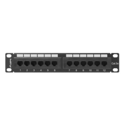 Afbeelding van PPU5 9012 B RJ 45 Cat5,Cat5e Black Metal Rack mounting 1U Lanberg