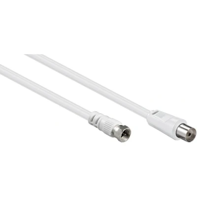 Afbeelding van F (m) Coax IEC (v) coaxkabel / wit 1,5 meter