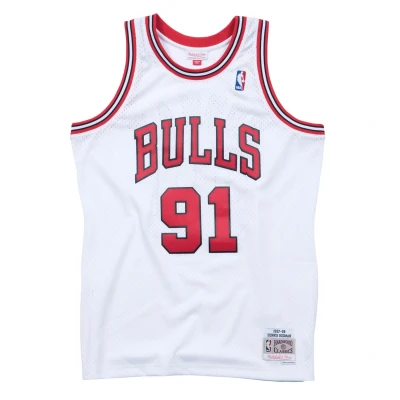 Afbeelding van Mitchell &amp; Ness NBA Chicago Bulls Dennis Rodman Swingman Fanartikel, Heren, Maat: Medium, White