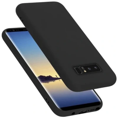 Afbeelding van Cadorabo Hoesje geschikt voor Samsung Galaxy NOTE 8 in LIQUID ZWART Beschermhoes gemaakt van flexibel TPU silicone Case Cover