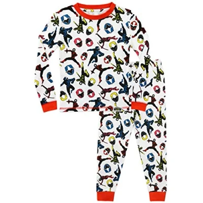 Afbeelding van Power Rangers Nauwsluitende pyjamaset Ninja Steel Jongen, Wit.