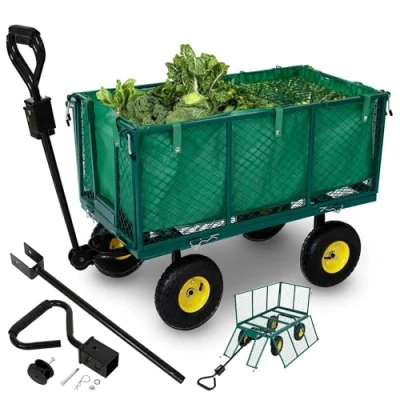 Afbeelding van Arebos Tuinwagen 550kg Bolderkar Tuinkar Bolderwagen Opvouwbaar
