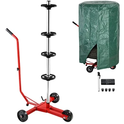 Afbeelding van Monzana® 225 mm beweegbare velgenas met beschermhoes maximale belasting 100 kg 3 wielen velgenhouder bandhouder