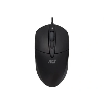 Image de ACT AC5005 Souris droitiers et gauchers optique 2 boutons filaire USB noir boîte de suspension