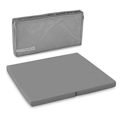 Image de Hauck Matelas Parc 90x90 cm Pliable Sleeper SQ, Epaisseur 5 cm, Tapis Eveil Bébé en Mousse, Lit Appoint Enfant Voyage, Compact, Sac de transport Inclus, Gris
