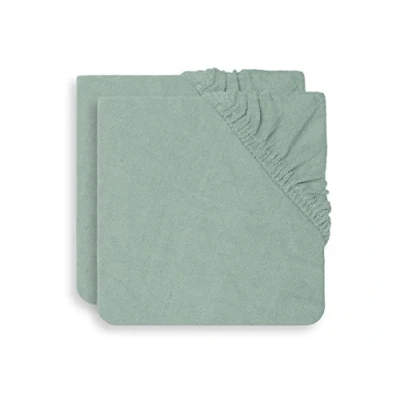 Afbeelding van Jollein Aankleedkussenhoes Badstof 75x85cm Ash Green 2 Stuks