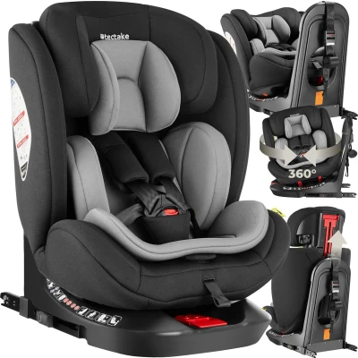 Afbeelding van tectake® Draaibare Kinderstoel Auto Linus, i Size goedkeuring, met ISOFIX Autostoel Zitverhoger Kinderzitje Autostoeltjes