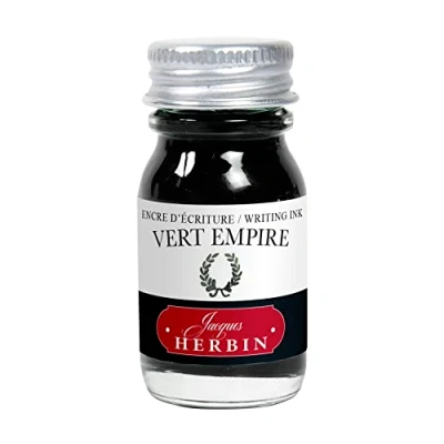 Afbeelding van Jacques Herbin 11539T schrijf en tekeninkt, vulpen balpen, Empire groen, 10 ml, gemaakt in Frankrijk
