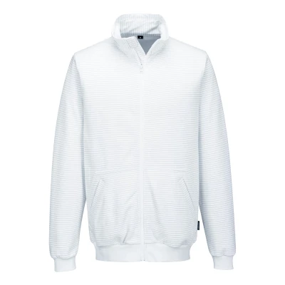 Afbeelding van Anti statisch ESD Sweatshirt met ritssluiting maat L, White
