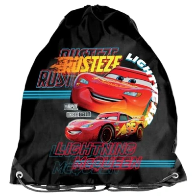 Afbeelding van PASO Cars Rust Eze, gymtas voor kinderen, 36 x 32 cm, zwart, gymtas, zwart.