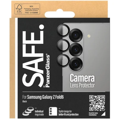 Afbeelding van PanzerGlass Camera Lens Screen Protector Geschikt voor Samsung Galaxy Z Fold 5 SAFE Hoops zwart