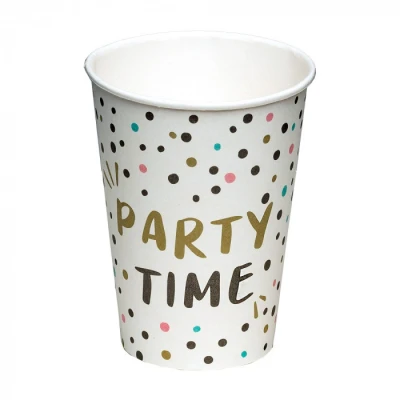 Afbeelding van Party Time Bekers 210ml 8 stuks
