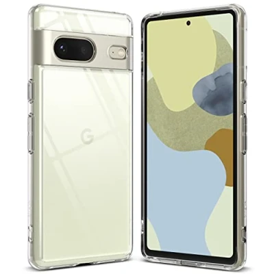 Afbeelding van Ringke Fusion Beschermhoes compatibel met Google Pixel 7, minimale vergeling, krasbestendig, transparante schokbestendige achterkant voor 7 (2022), transparant