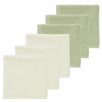 Afbeelding van Meyco Monddoekjes Popcorn Naturel/Soft Olive 6 pack