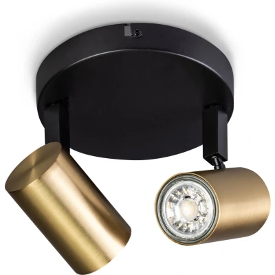 Afbeelding van ETH The Common Spot GU10 2 Lichtbronnen Zwart/Messing