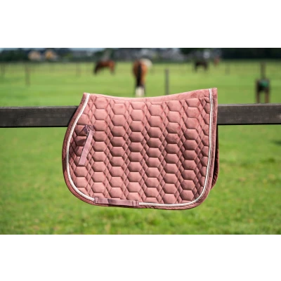 Image de HB Showtime Tapis de Selle Velvet Polyvalent Pêche Full