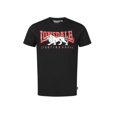 Afbeelding van Lonsdale Normale Passform Tshirt print, Heren, Maat: Large, Black red white