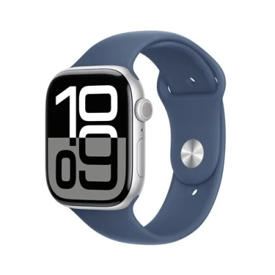 Image de Apple Watch Series 10 4G 46 mm Argent Bracelet Sport S/M