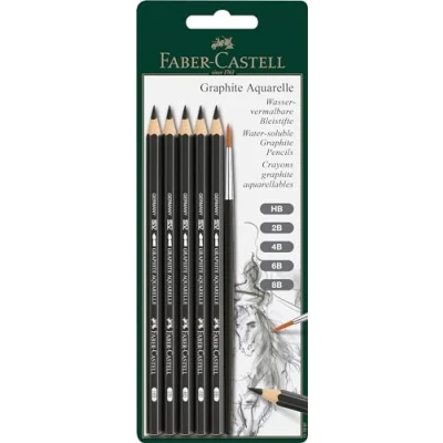 Afbeelding van Graphite 5 stuks + 1 penseel