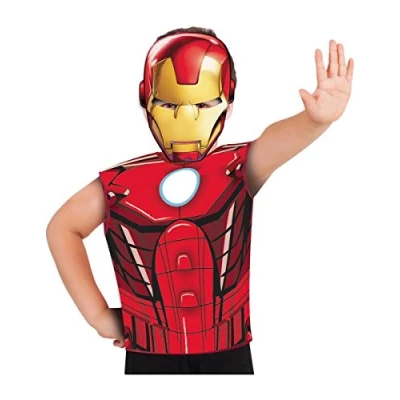 Afbeelding van Iron Man™ t shirt en masker voor kinderen Verkleedkleding