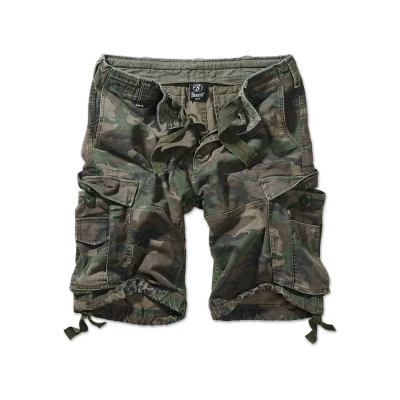 Afbeelding van Brandit Vintage Shorts, Heren, Maat: 3XL, Olive camo