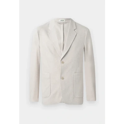 Afbeelding van DRYKORN heren Marls regular fit colbert met gemêleerd dessin en opgestikte zakken in de kleur Beige, maat: 52
