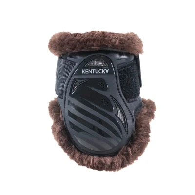 Image de Kentucky Protège Boulets Young Horse Vegan Sheepskin Noir/Beige L