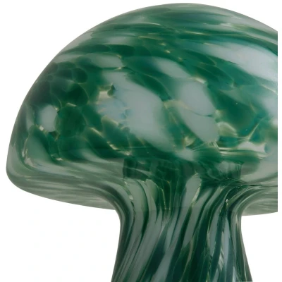 Afbeelding van Lindby Hubi tafellamp, groen, glas, Ø 22 cm, paddestoelvorm
