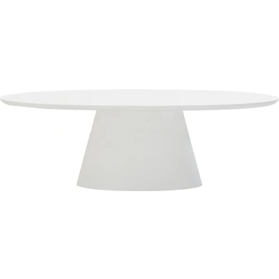 Afbeelding van Giga Meubel Tuintafel Ovaal 300cm Wit Eco Composiet Cleo