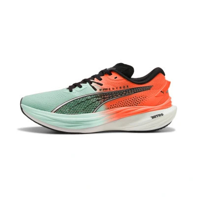 Afbeelding van Puma Hyrox Deviate Nitro Hardloopschoenen voor op de weg, Maat: 48.5, Glowing red/mint melt Kunststof/ textiel