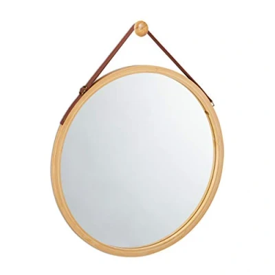 Afbeelding van Relaxdays hangspiegel rond wandspiegel badkamerspiegel wc spiegel decoratie