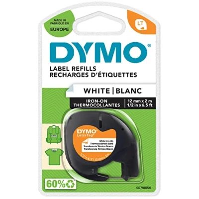 Afbeelding van Dymo 18769 (S0718850) Tape Zwart op wit (12 mm)