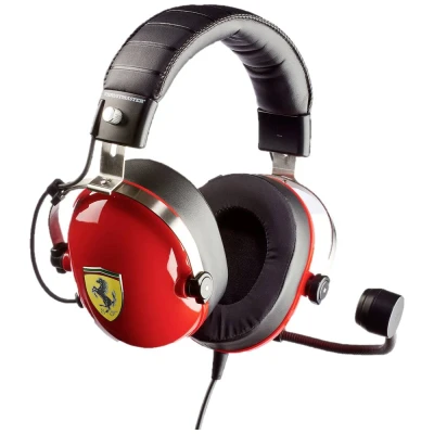 Afbeelding van Thrustmaster T.Racing Scuderia Ferrari Edition DTS Over Ear headset Gamen Kabel Stereo Rood Headset, Volumeregeling, Microfoon uitschakelbaar (mute)