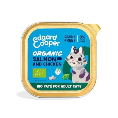 Afbeelding van 16x Edgard &amp; Cooper Kattenvoer Adult Pate Zalm Kip 85 gr