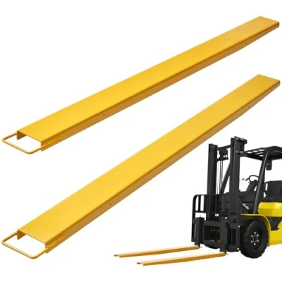 Image de VEVOR Rallonges de Fourches à Palette 2130x115 mm Extensions Fourche pour Chariot Élévateur Industriel 1 Paire Acier au Carbone Robuste Déplacer et Transporter Charges Volumineux Lourds, Jaune