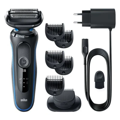 Afbeelding van Braun Series 5 51 B1500s Scheerapparaat met scheerblad Trimmer Zwart, Blauw