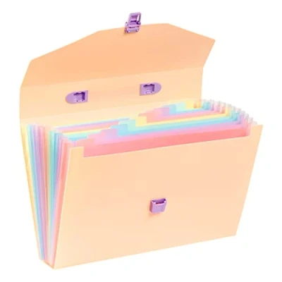 Image de Viquel Trieur Valisette A4 avec 12 Compartiments Rainbow Pastel Beige