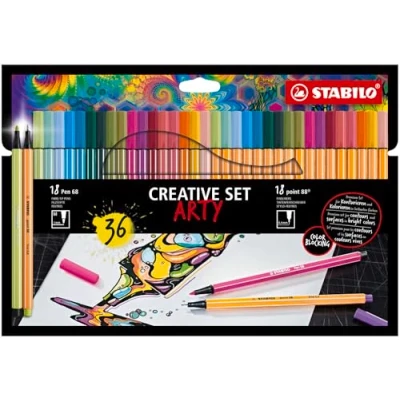 Afbeelding van Creative set STABILO 8868/36 Arty assorti etui à 36 stuks