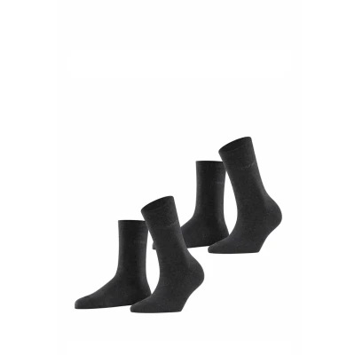 Afbeelding van Esprit Uni sokken Dames 2 PACK 18531 3080 anthra.mel 35 38