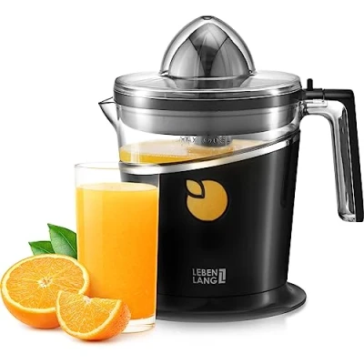 Afbeelding van LEBENLANG Elektrische citruspers, 800 ml, met verstelbare zeef, elektronica, citruspers