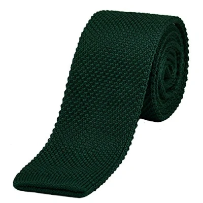 Afbeelding van DonDon fijne gebreide stropdas 5 cm, Donkergroen 8