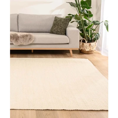 Afbeelding van Wollen Vloerkleed Odda Wit 240x340 Cm